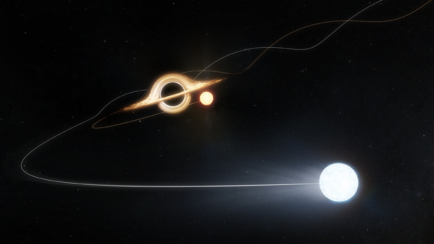 Nearby Cosmic Neighbor Hides Enormous Black Hole